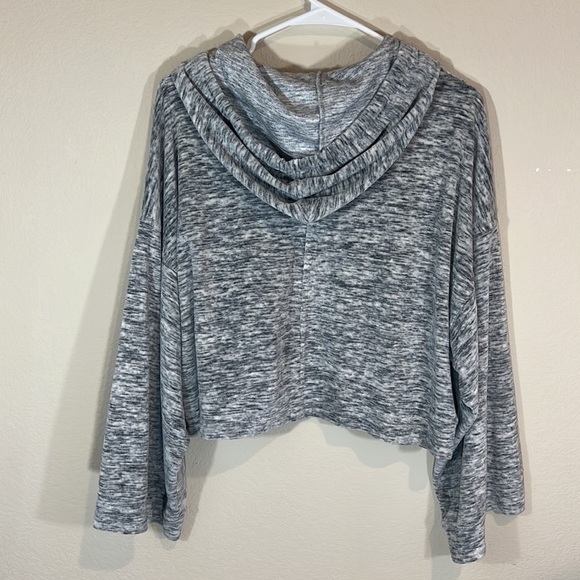 MONO B WOMEN  GRAY WIDE SLEEVE HOODIE S/M - Picture 4 of 8